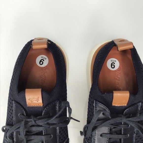 NWOT WOLF & SHEPARD SwiftKnit Derby Sneaker in Navy Size 8. - Picture 5 of 9